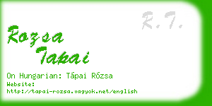 rozsa tapai business card